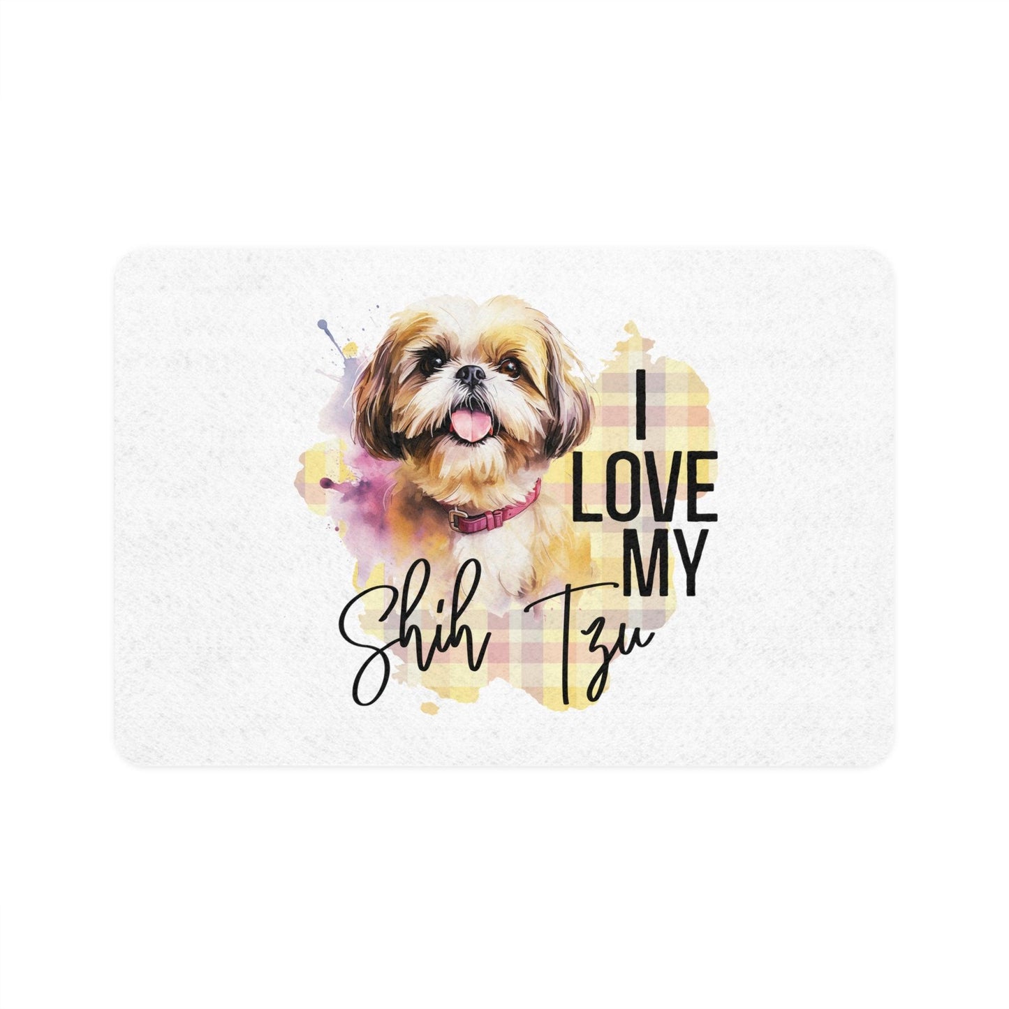 I Love My Shih Tzu Pet Food Mat - Shih Tzu Gifts