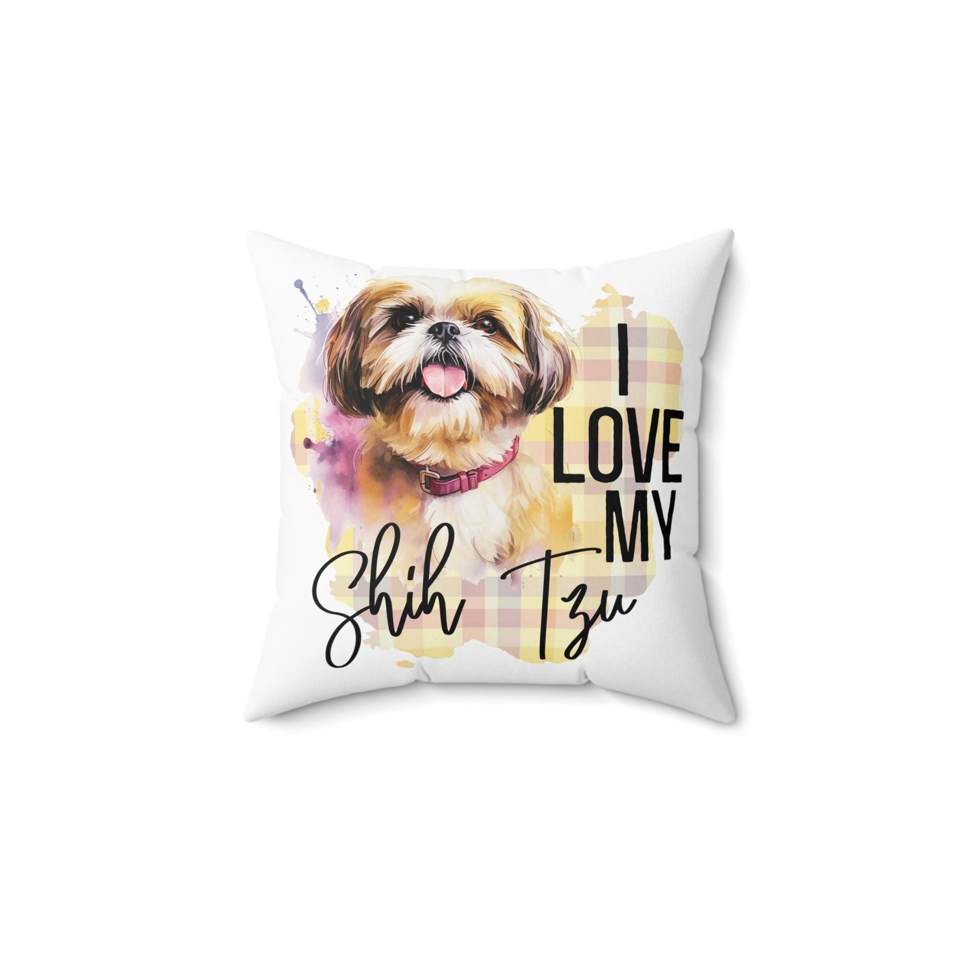 I Love My Shih Tzu Square Pillow - Shih Tzu Gifts