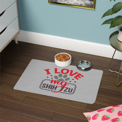 I Love My Shih Tzu Pet Food Mat - Shih Tzu Gifts