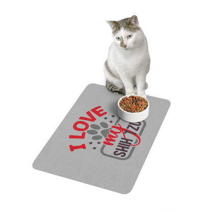 I Love My Shih Tzu Pet Food Mat - Shih Tzu Gifts