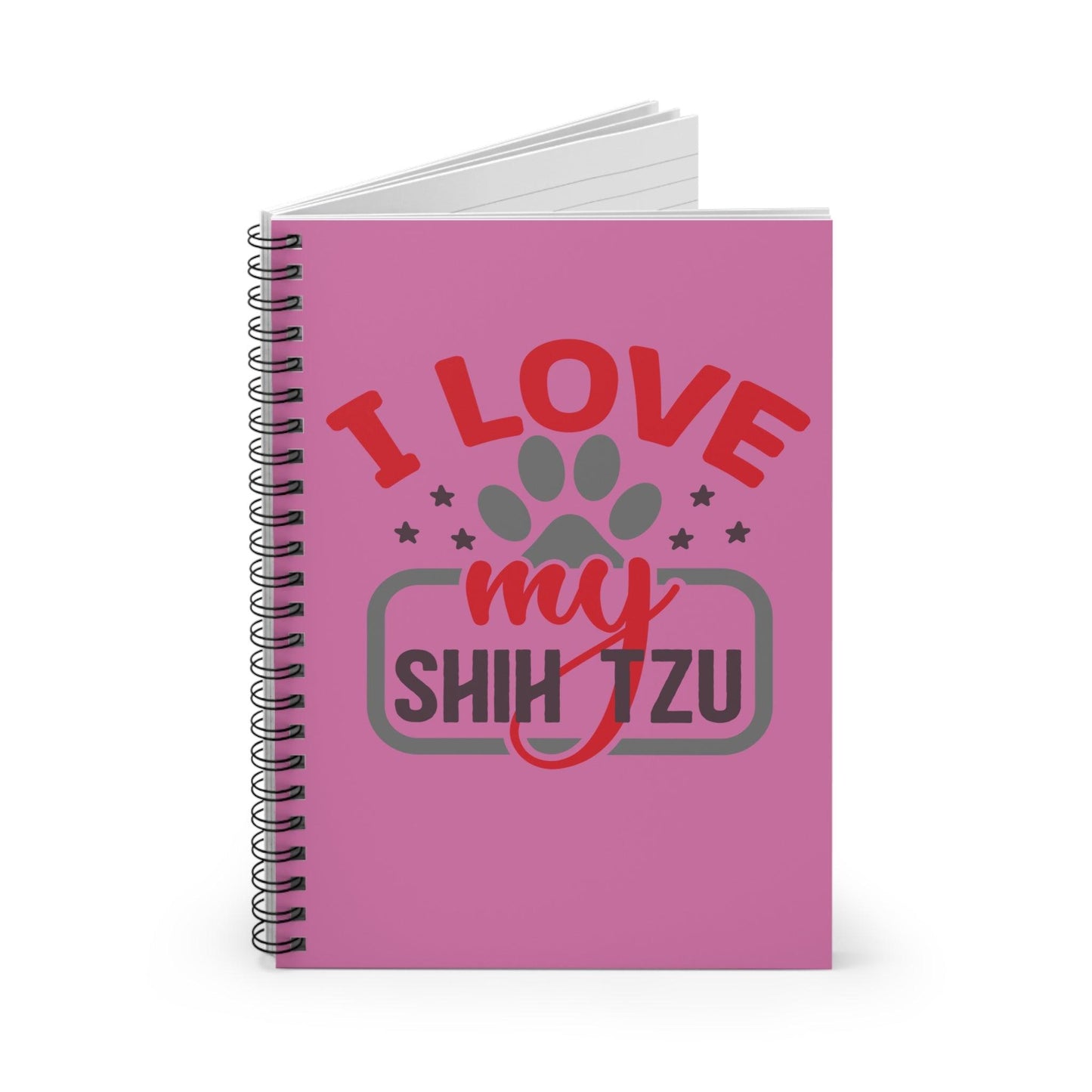 I Love My Shih Tzu Ruled Spiral Notebook - Shih Tzu Gifts