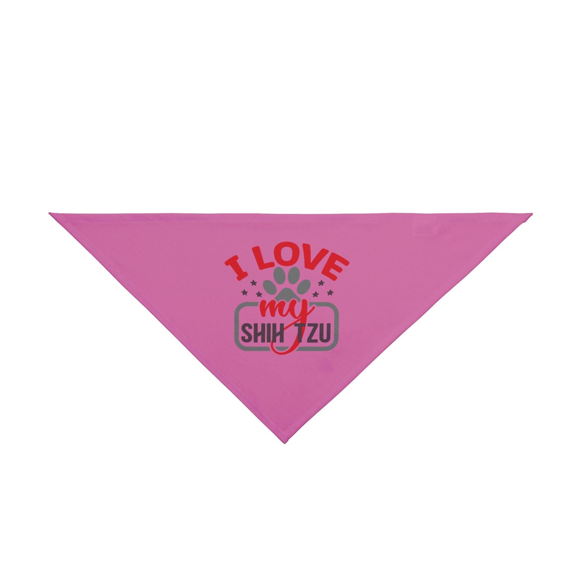 I Love My Shih Tzu Pet Bandana - Shih Tzu Gifts