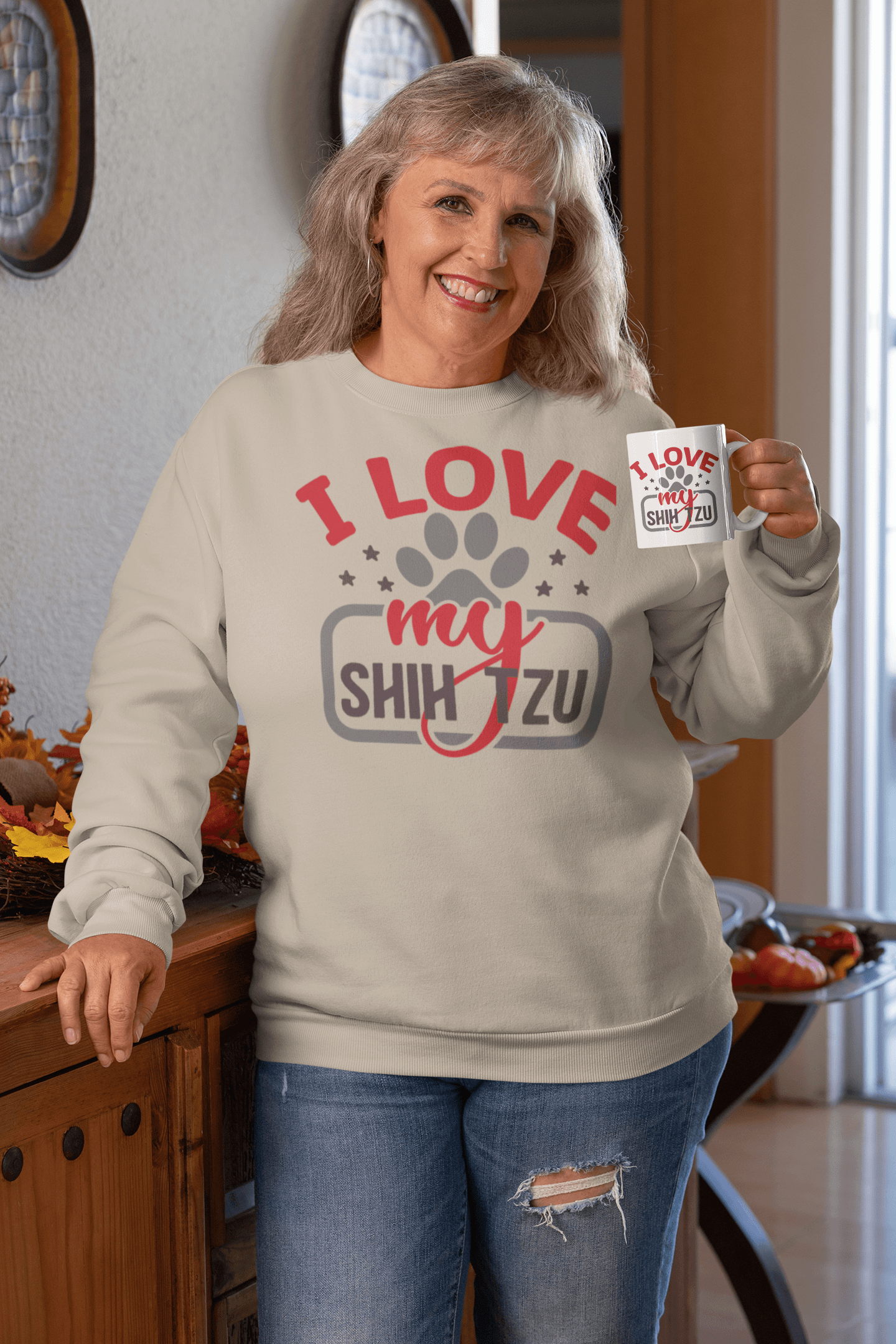 I Love My Shih Tzu Sweatshirt - Shih Tzu Gifts