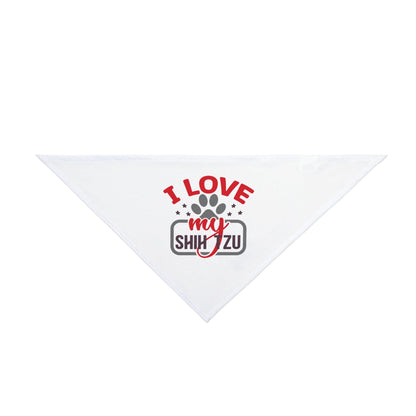 I Love My Shih Tzu Pet Bandana - Shih Tzu Gifts