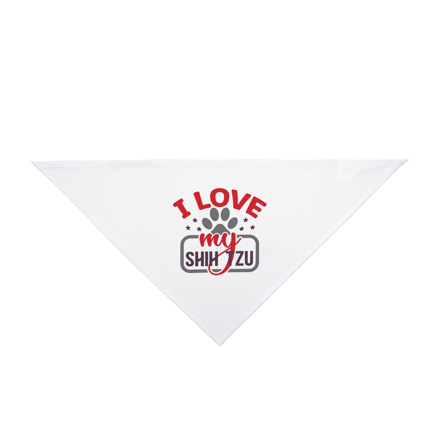 I Love My Shih Tzu Pet Bandana - Shih Tzu Gifts