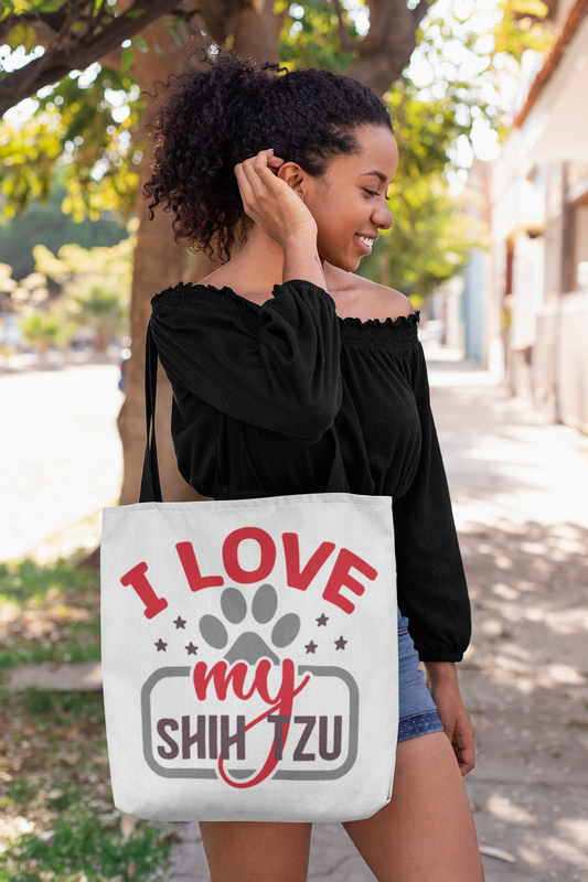 I Love My Shih Tzu Tote Bag