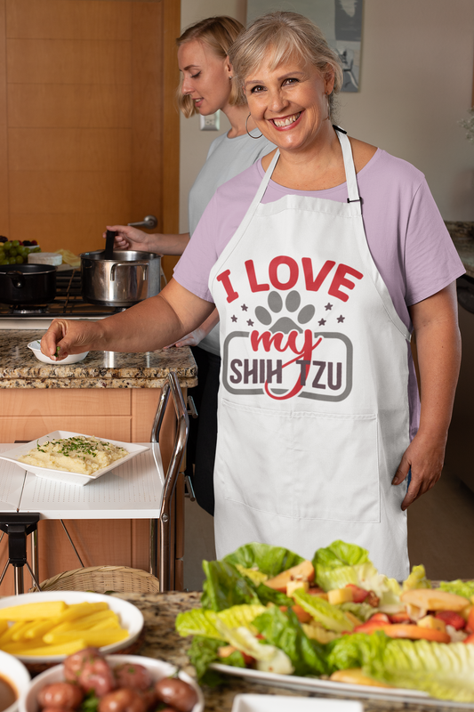 I Love My Shih Tzu Apron - Shih Tzu Gifts