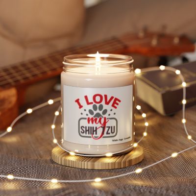 I Love My Shih Tzu Scented Soy Candle, 9oz