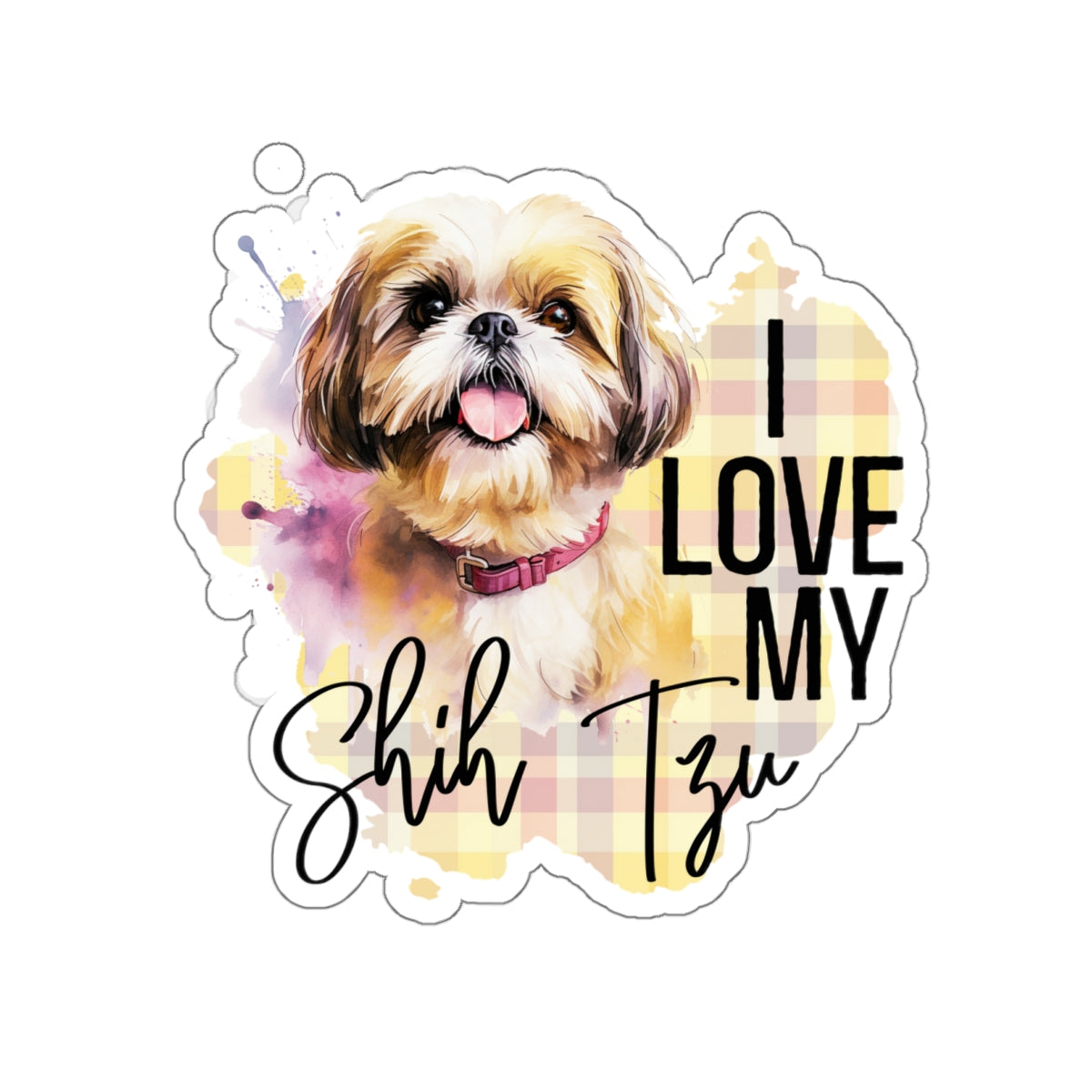 I Love My Shih Tzu Die-Cut Stickers