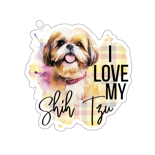 I Love My Shih Tzu Die-Cut Stickers - Shih Tzu Gifts