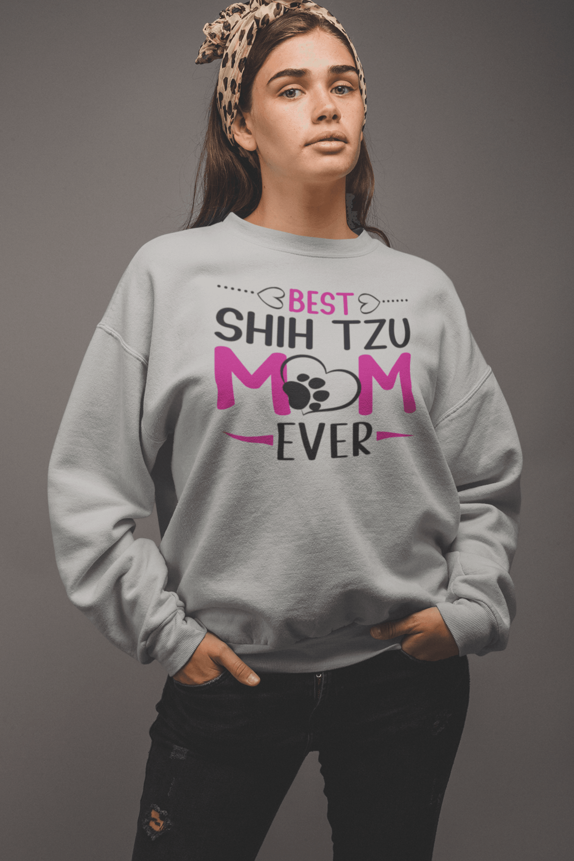 Best Shih Tzu Mom Ever Sweatshirt - Shih Tzu Gifts