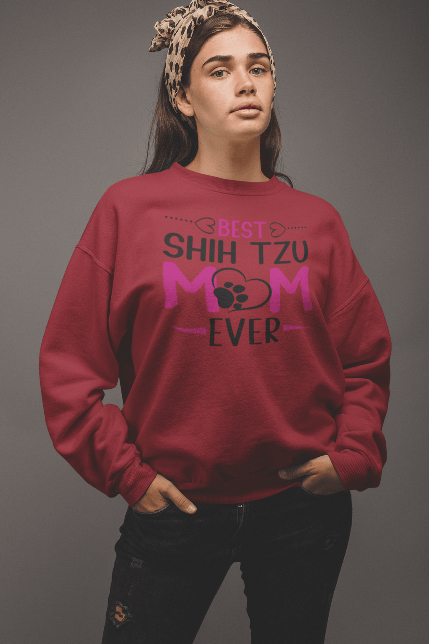 Best Shih Tzu Mom Ever Sweatshirt - Shih Tzu Gifts