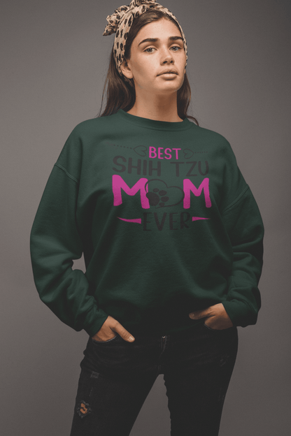 Best Shih Tzu Mom Ever Sweatshirt - Shih Tzu Gifts