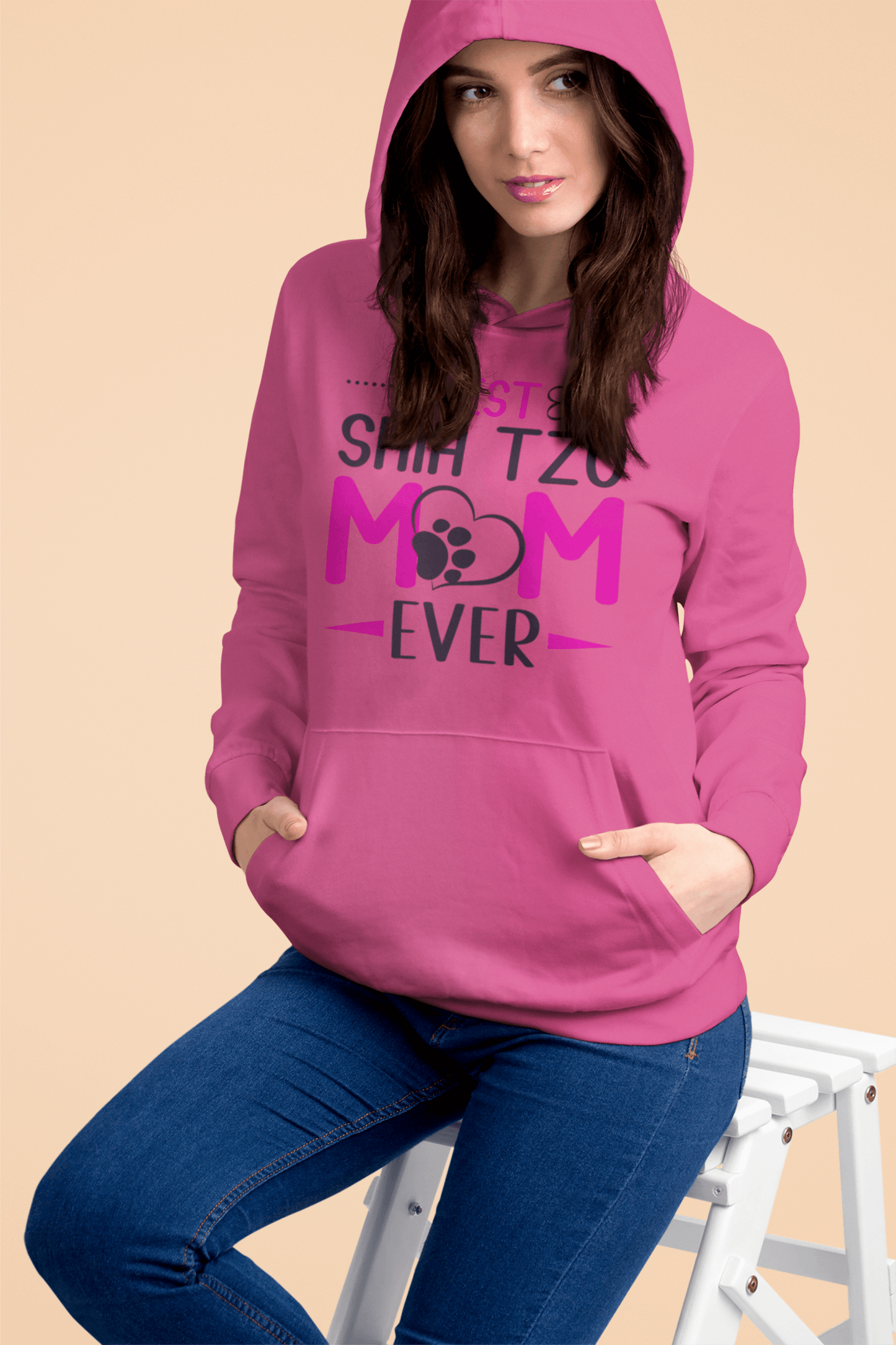 Best Shih Tzu Mom Ever Hooded Sweatshirt - Shih Tzu Gifts