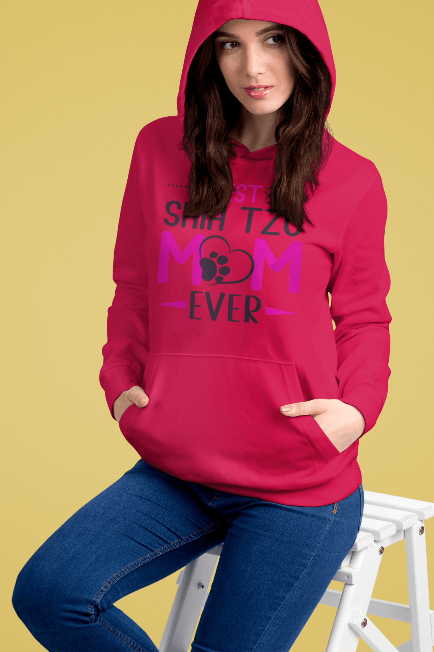 Best Shih Tzu Mom Ever Hooded Sweatshirt - Shih Tzu Gifts