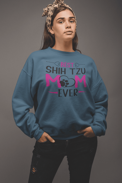 Best Shih Tzu Mom Ever Sweatshirt - Shih Tzu Gifts