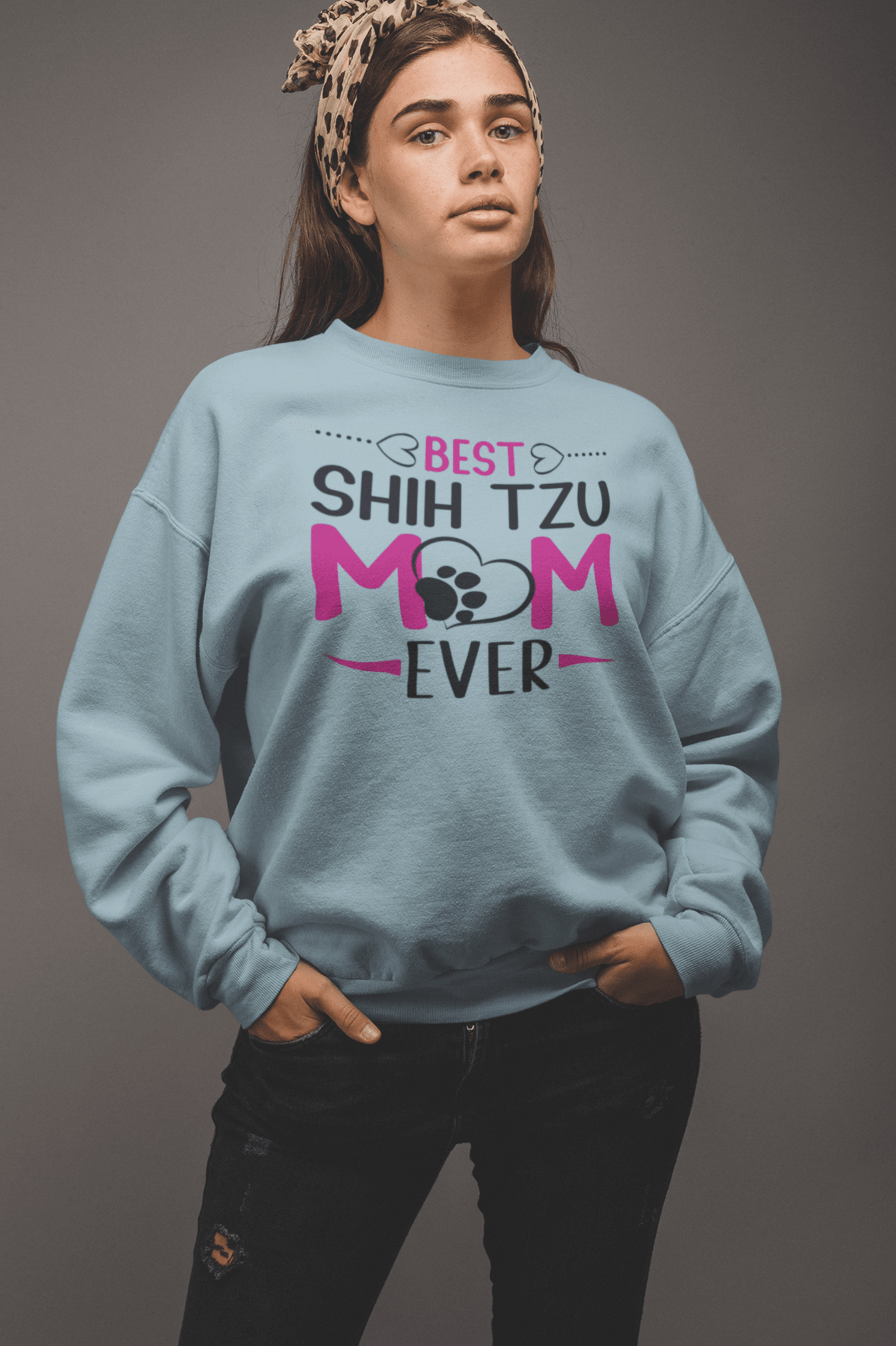 Best Shih Tzu Mom Ever Sweatshirt - Shih Tzu Gifts