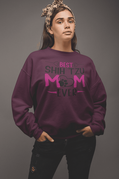 Best Shih Tzu Mom Ever Sweatshirt - Shih Tzu Gifts