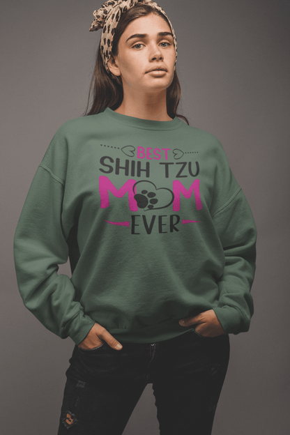 Best Shih Tzu Mom Ever Sweatshirt - Shih Tzu Gifts