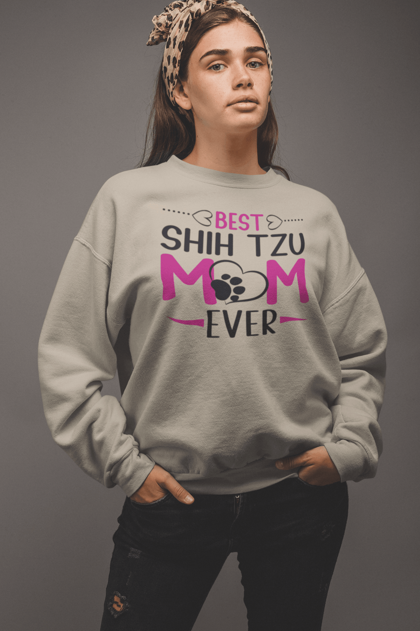 Best Shih Tzu Mom Ever Sweatshirt - Shih Tzu Gifts