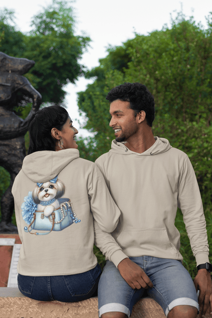 Blue Bow Shih Tzu Hooded Sweatshirt - Shih Tzu Gifts