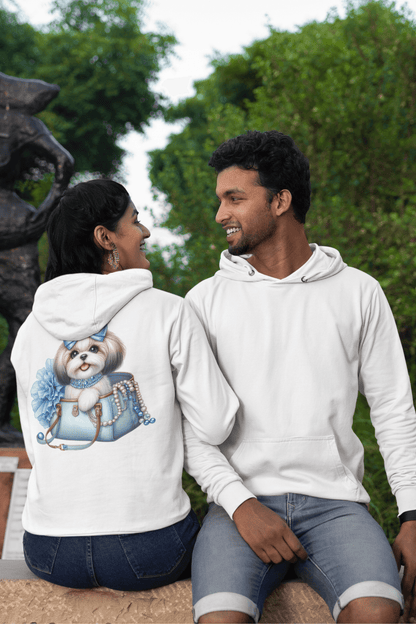 Blue Bow Shih Tzu Hooded Sweatshirt - Shih Tzu Gifts