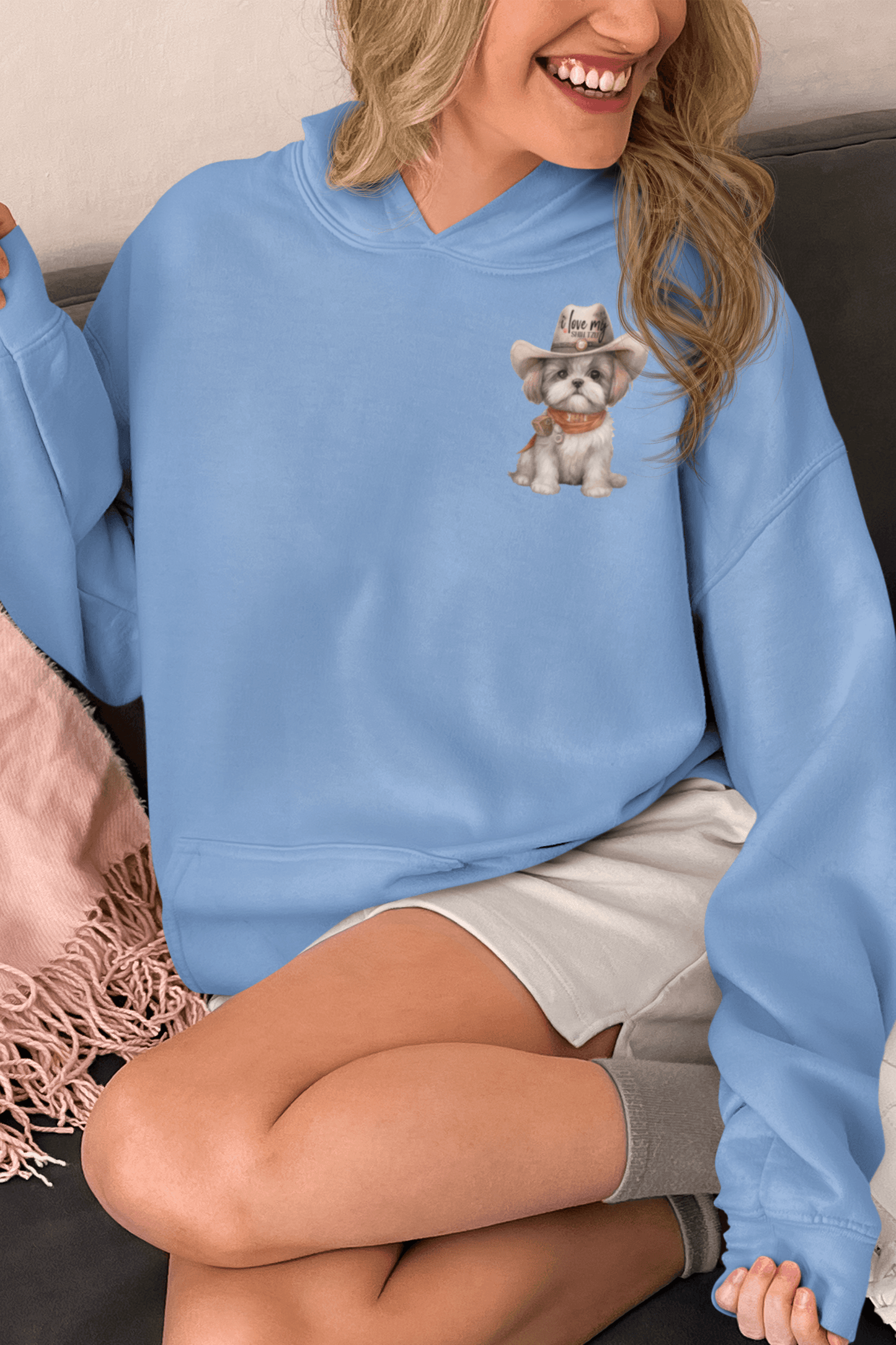 Cowboy Shih Tzu Hooded Sweatshirt - Shih Tzu Gifts