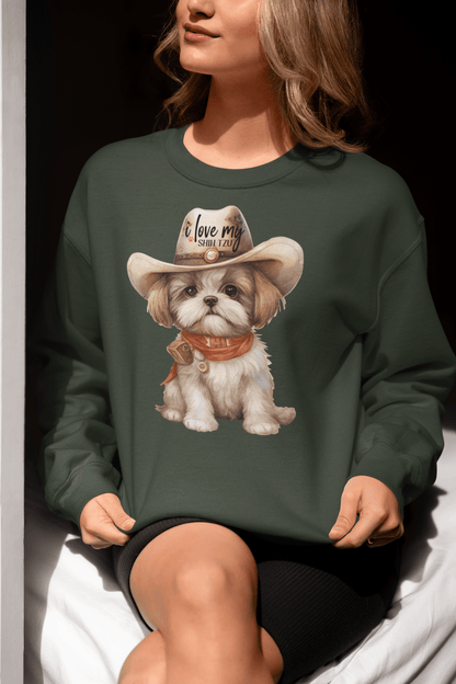 Cowboy Shih Tzu Sweatshirt - Shih Tzu Gifts