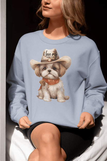 Cowboy Shih Tzu Sweatshirt - Shih Tzu Gifts