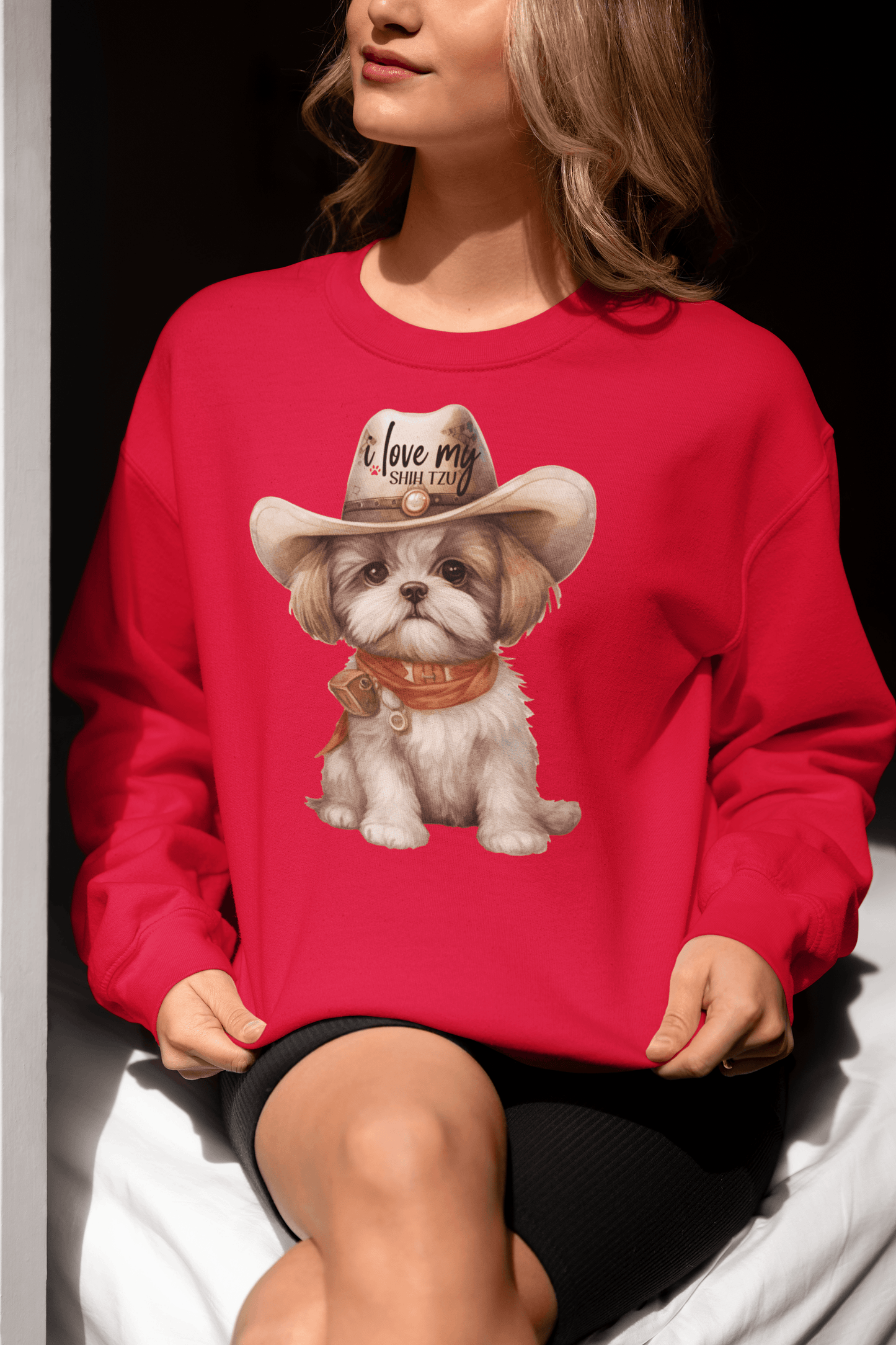 Cowboy Shih Tzu Sweatshirt - Shih Tzu Gifts