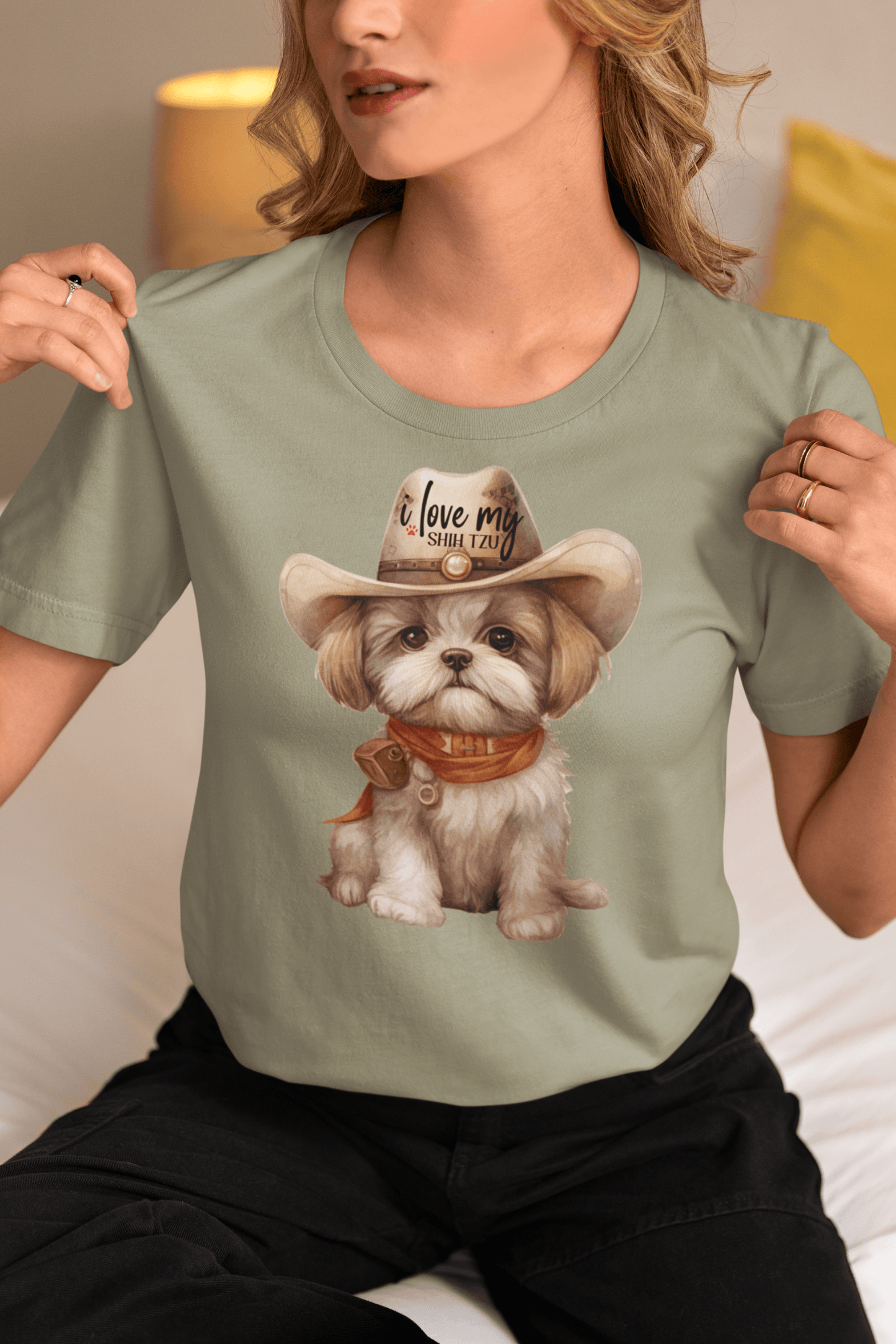 Cowboy Shih Tzu T-Shirt – Perfect Gift for Dog Lovers and Western Fans - Shih Tzu Gifts