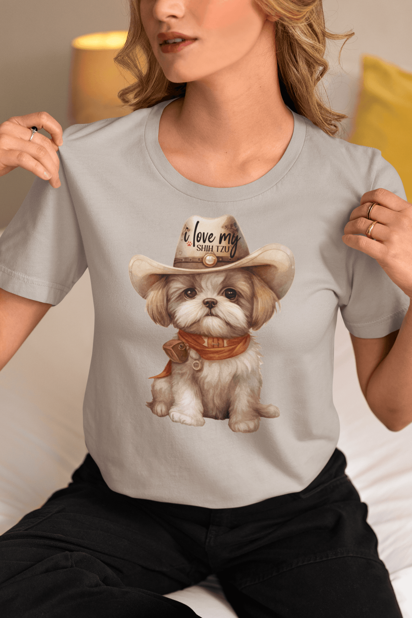 Cowboy Shih Tzu T-Shirt – Perfect Gift for Dog Lovers and Western Fans - Shih Tzu Gifts