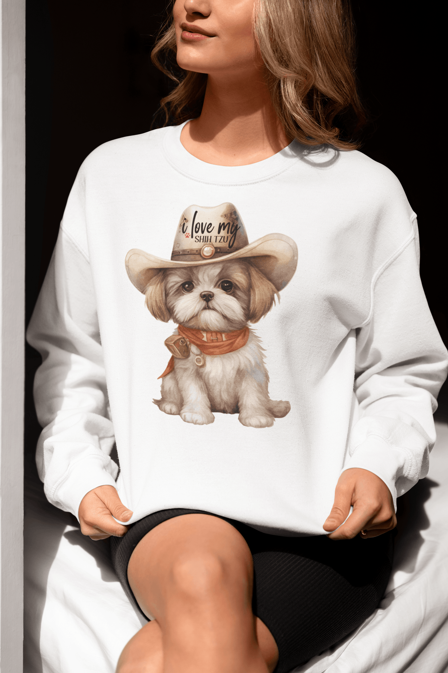 Cowboy Shih Tzu Sweatshirt - Shih Tzu Gifts