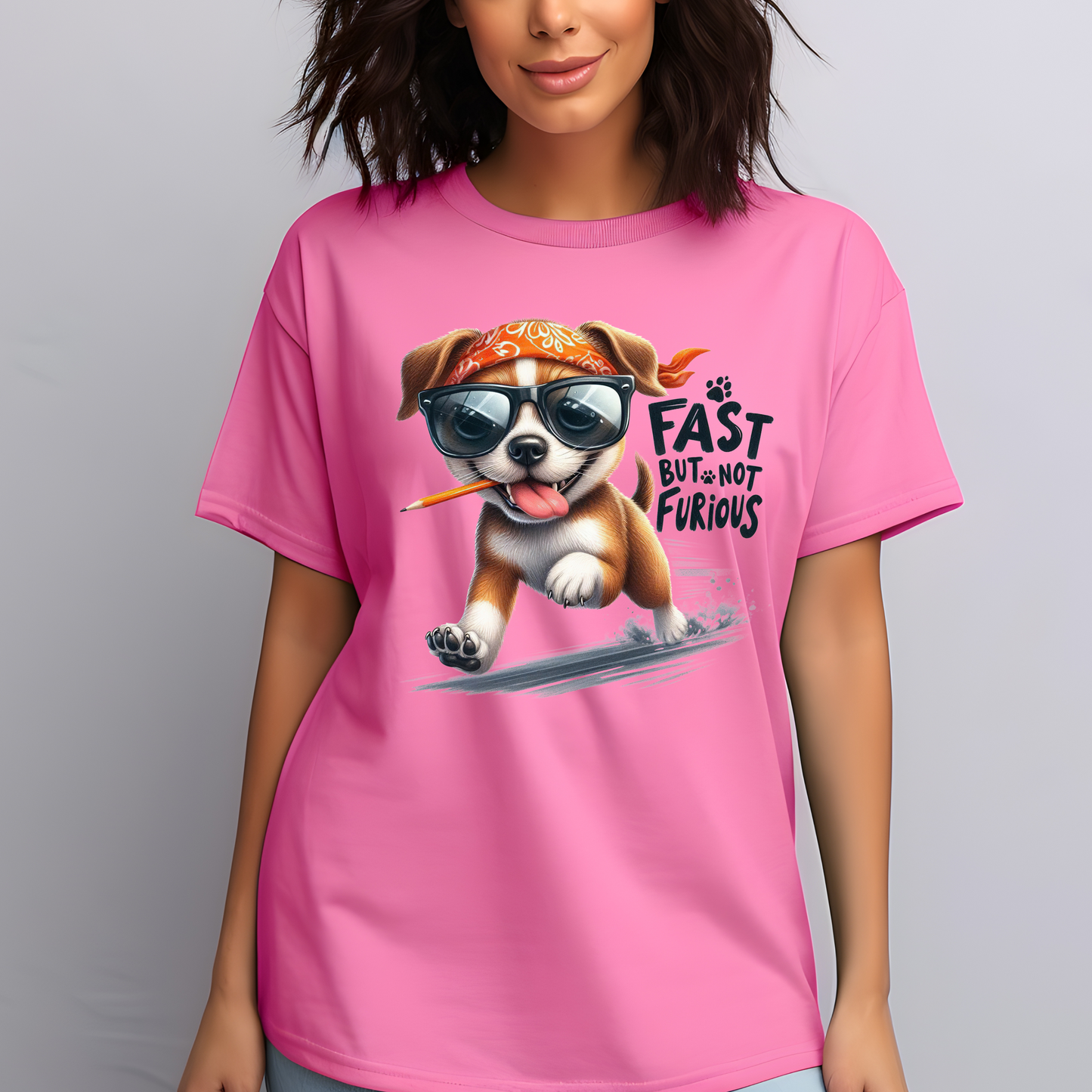 Fast But Not Furious Comfort Colors T-Shirt for Dog Lovers & Runners