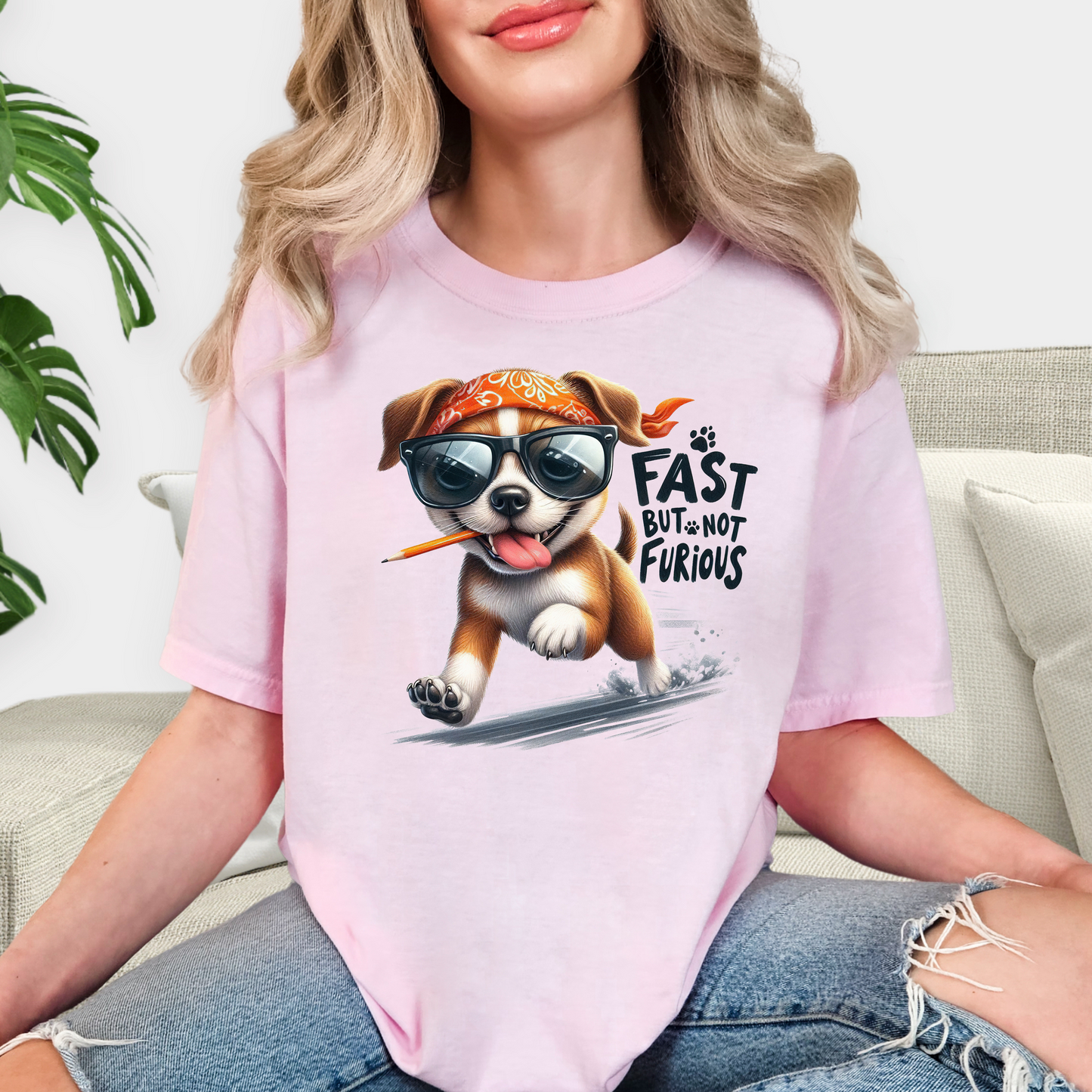 Fast But Not Furious Comfort Colors T-Shirt for Dog Lovers & Runners