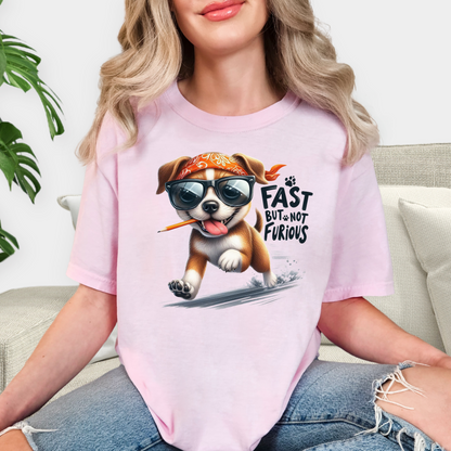 Fast But Not Furious Comfort Colors T-Shirt for Dog Lovers & Runners