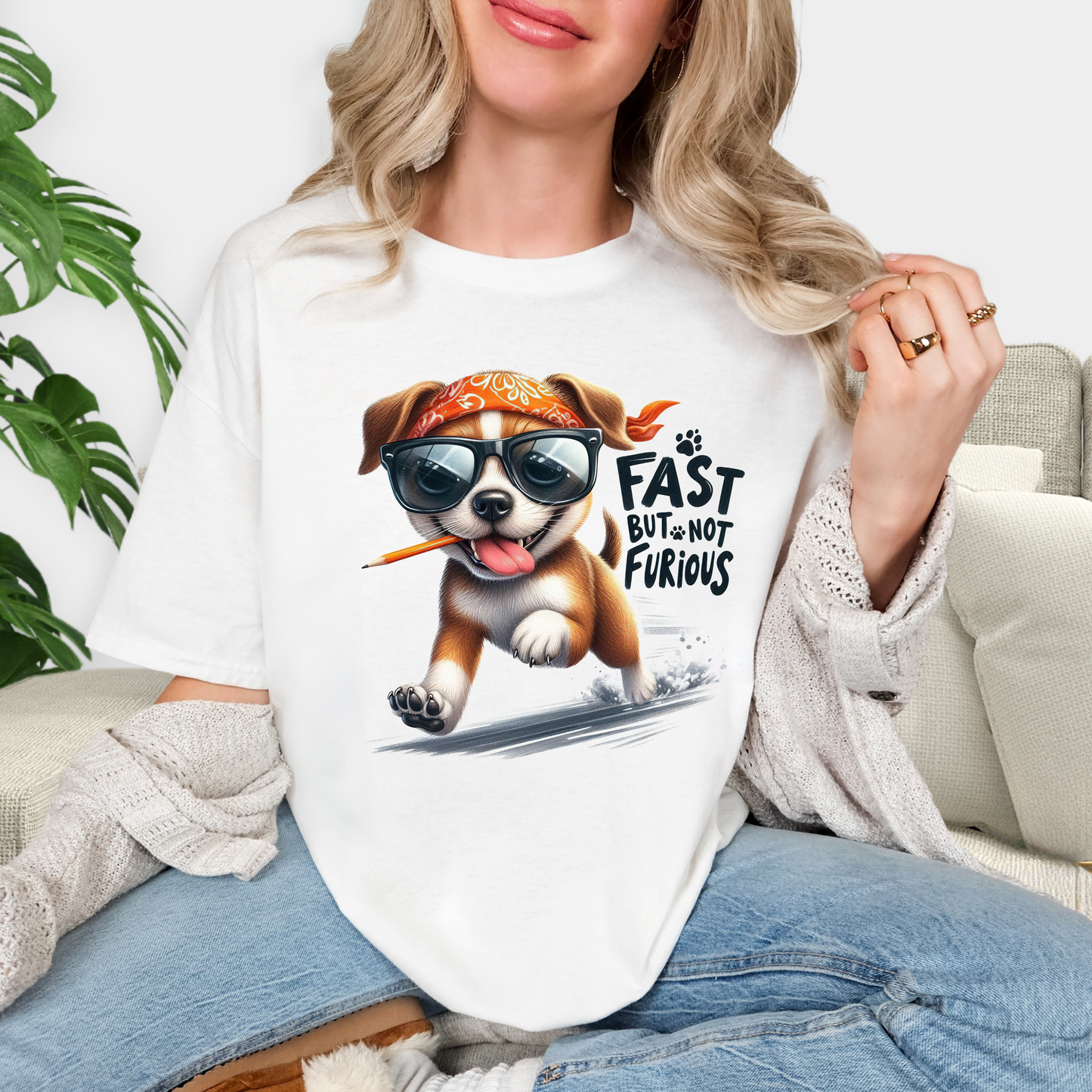 Fast But Not Furious Comfort Colors T-Shirt for Dog Lovers & Runners