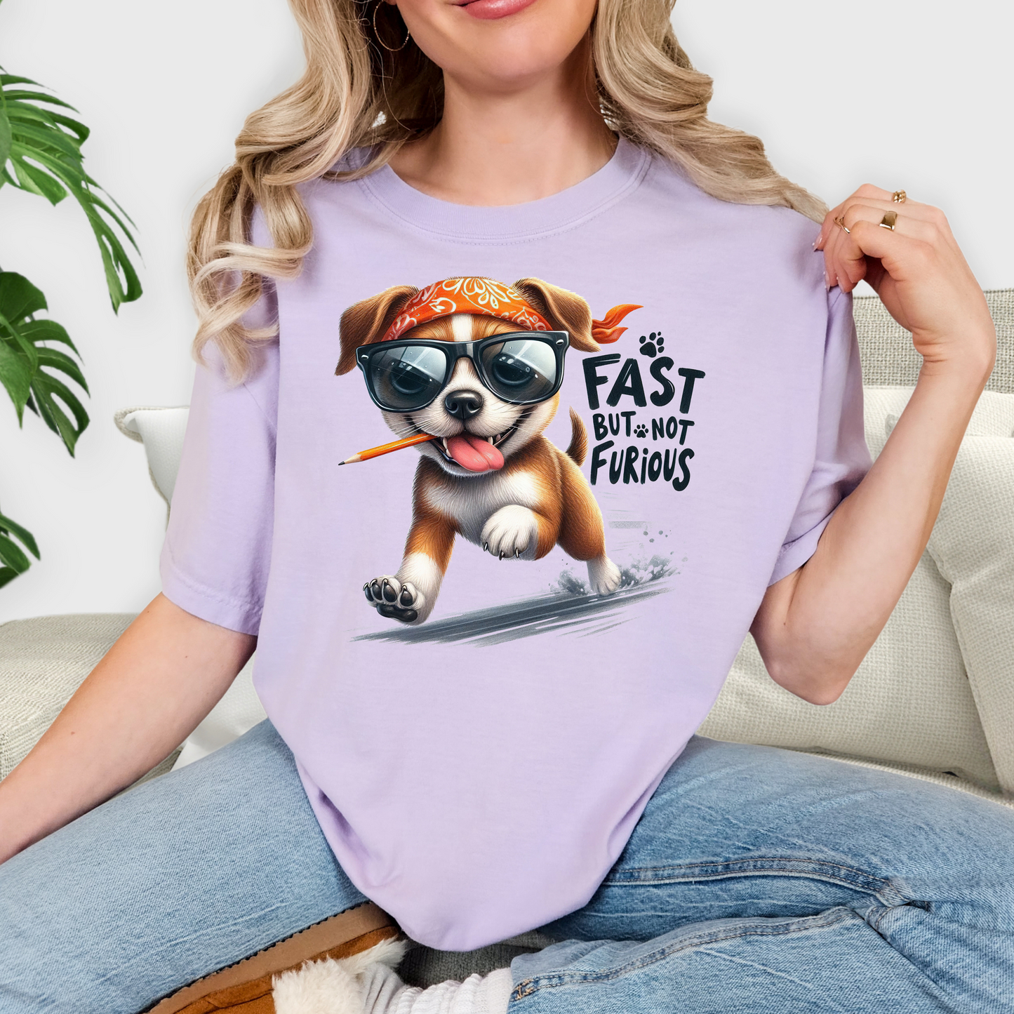 Fast But Not Furious Comfort Colors T-Shirt for Dog Lovers & Runners