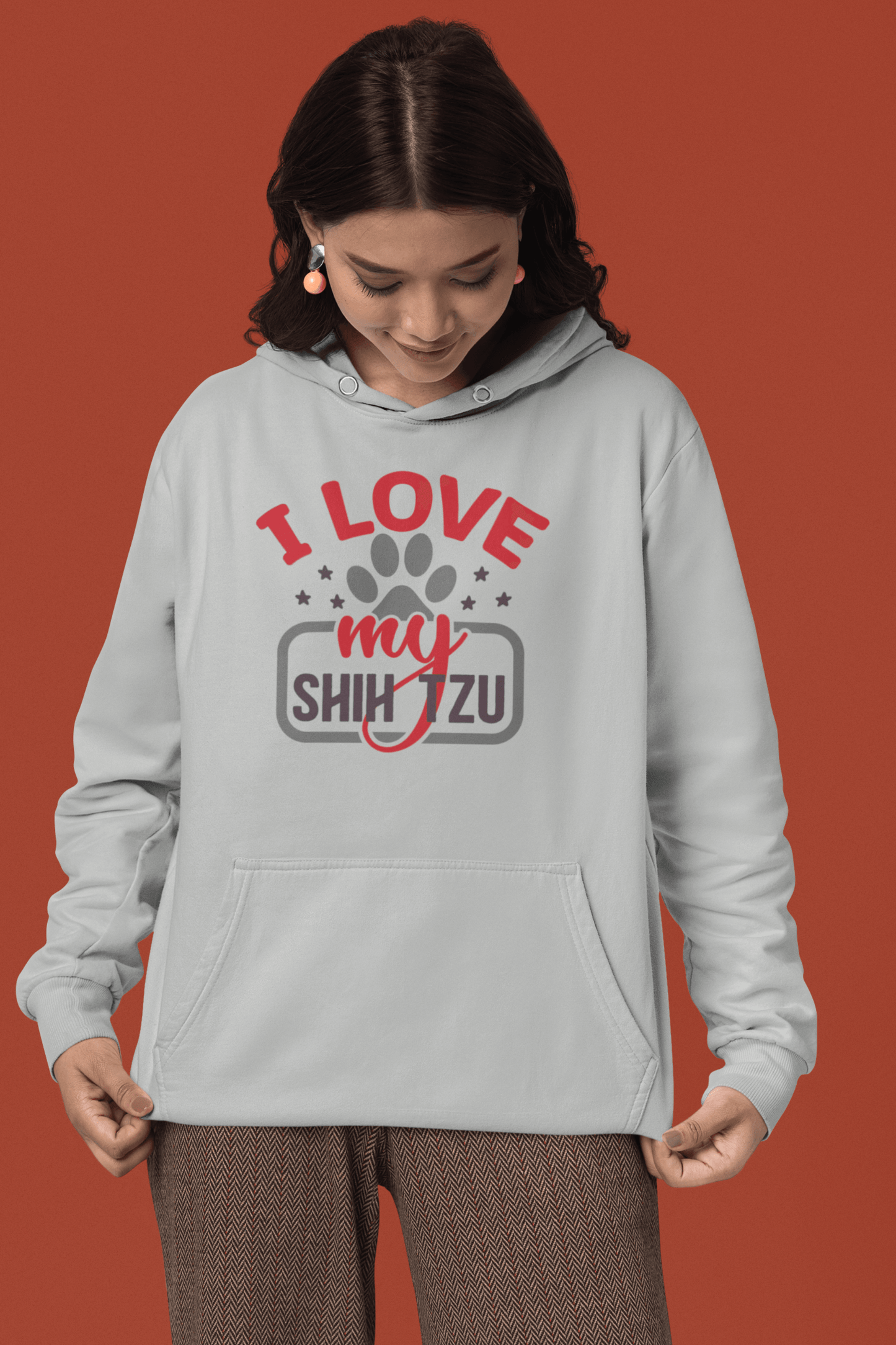 I Love My Shih Tzu Hooded Sweatshirt - Shih Tzu Gifts