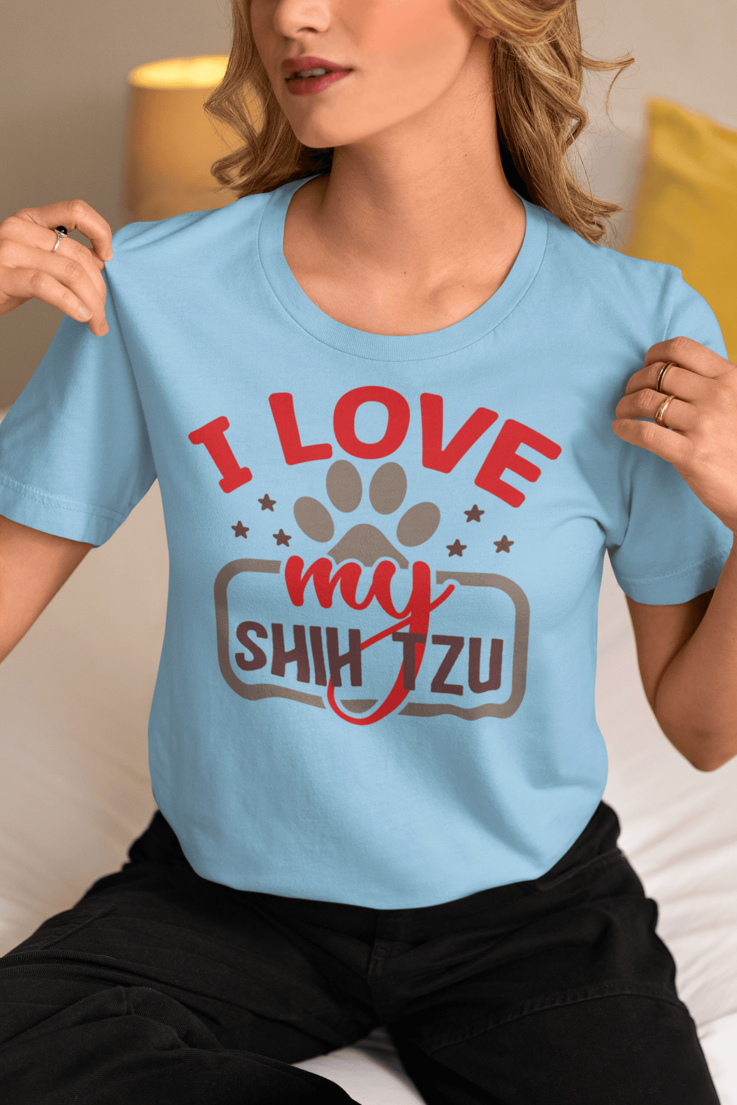 I Love My Shih Tzu with Paw T-Shirt - Perfect for Shih Tzu Dog Lovers - Shih Tzu Gifts