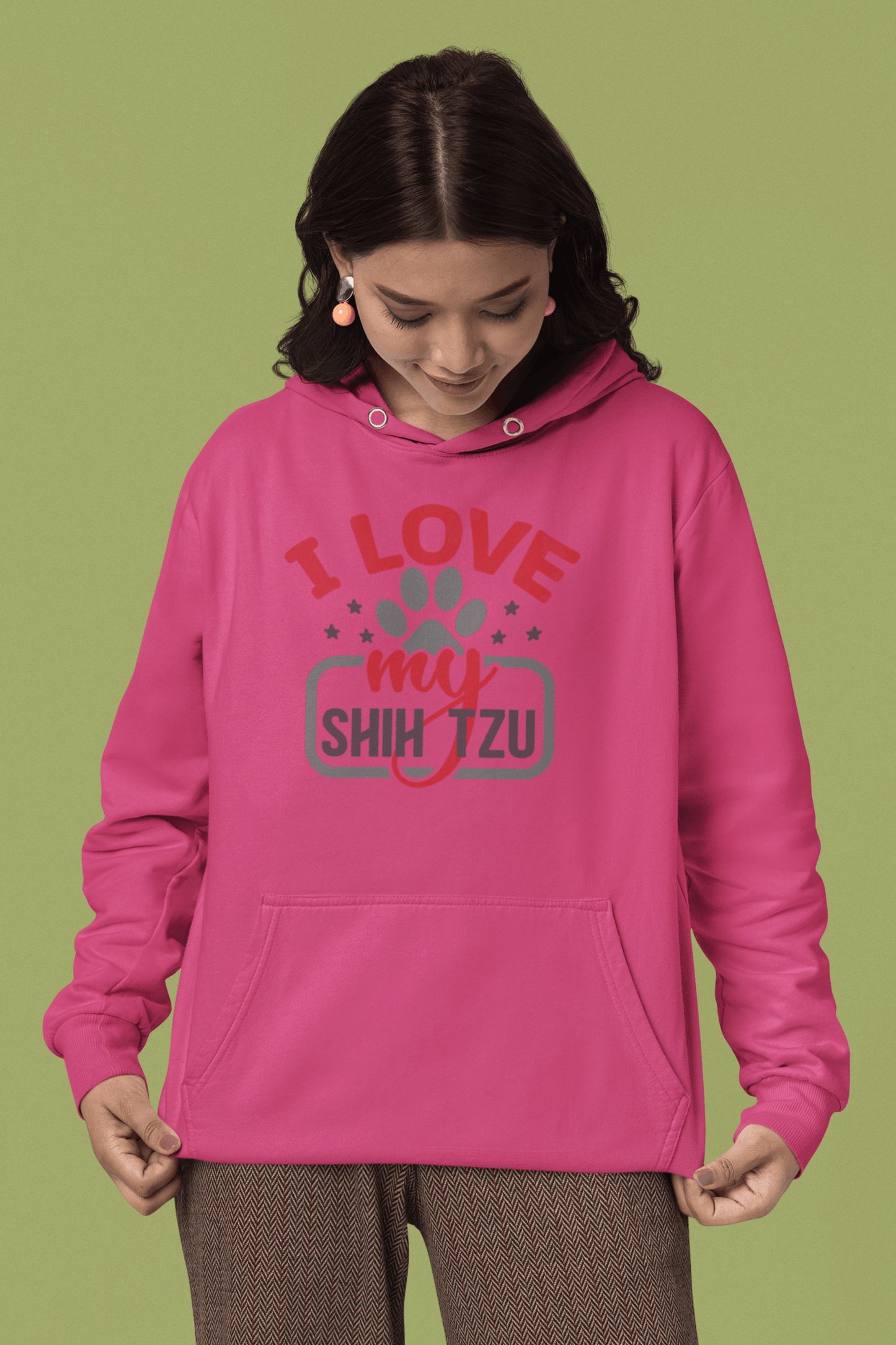 I Love My Shih Tzu Hooded Sweatshirt - Shih Tzu Gifts