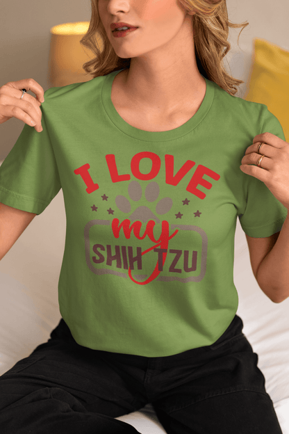 I Love My Shih Tzu with Paw T-Shirt - Perfect for Shih Tzu Dog Lovers - Shih Tzu Gifts