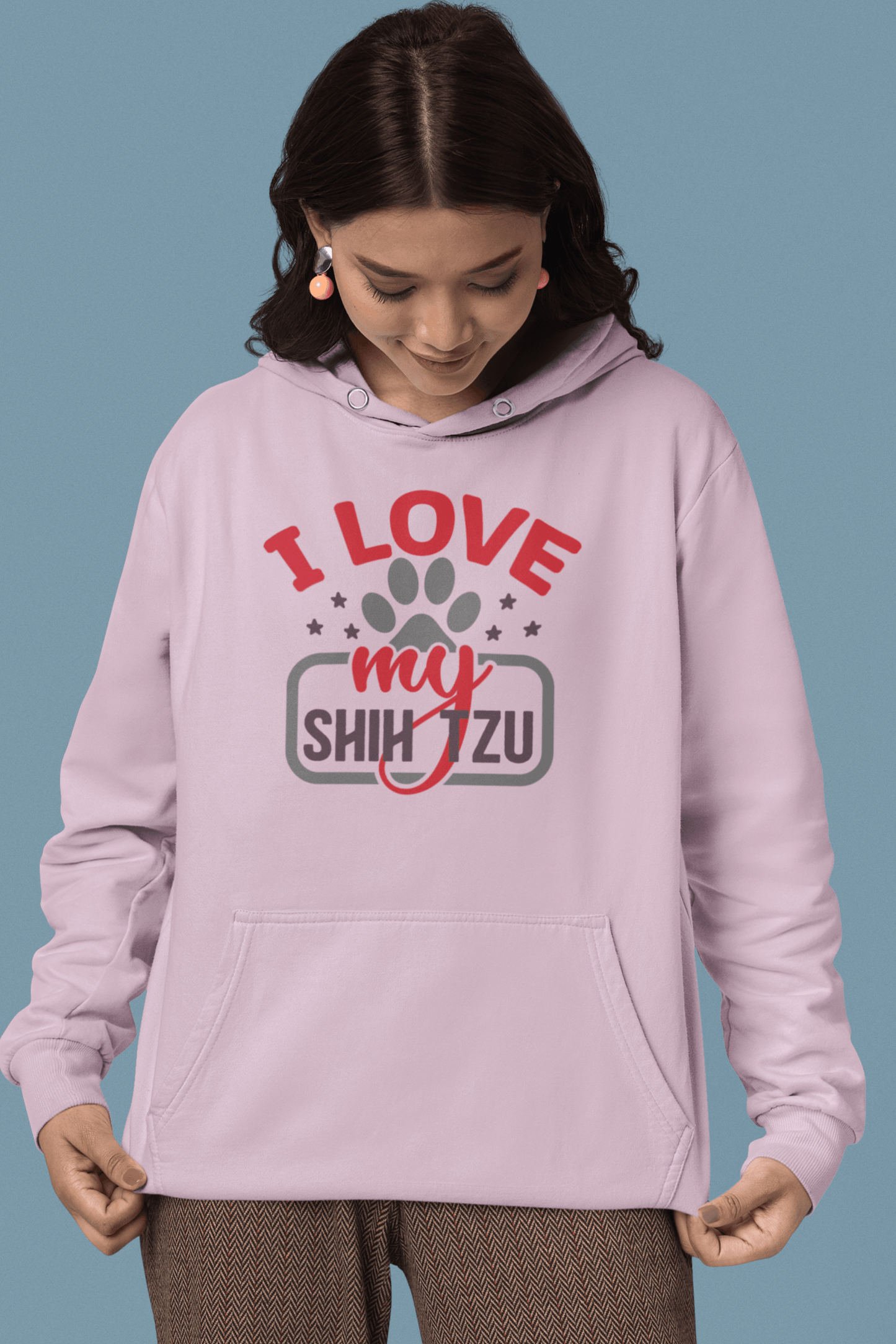 I Love My Shih Tzu Hooded Sweatshirt - Shih Tzu Gifts