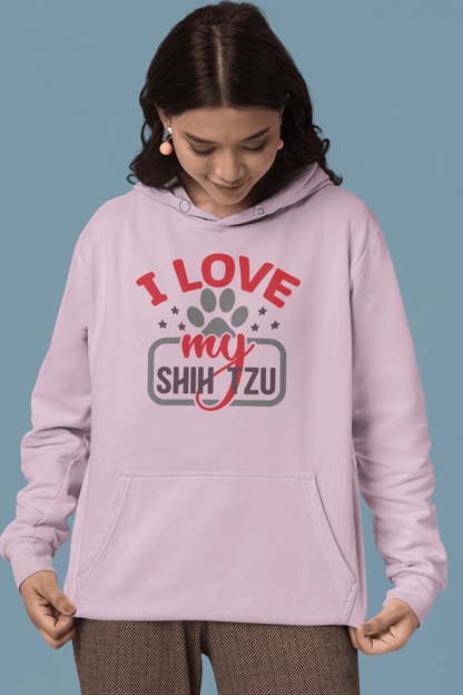 I Love My Shih Tzu Hooded Sweatshirt - Shih Tzu Gifts