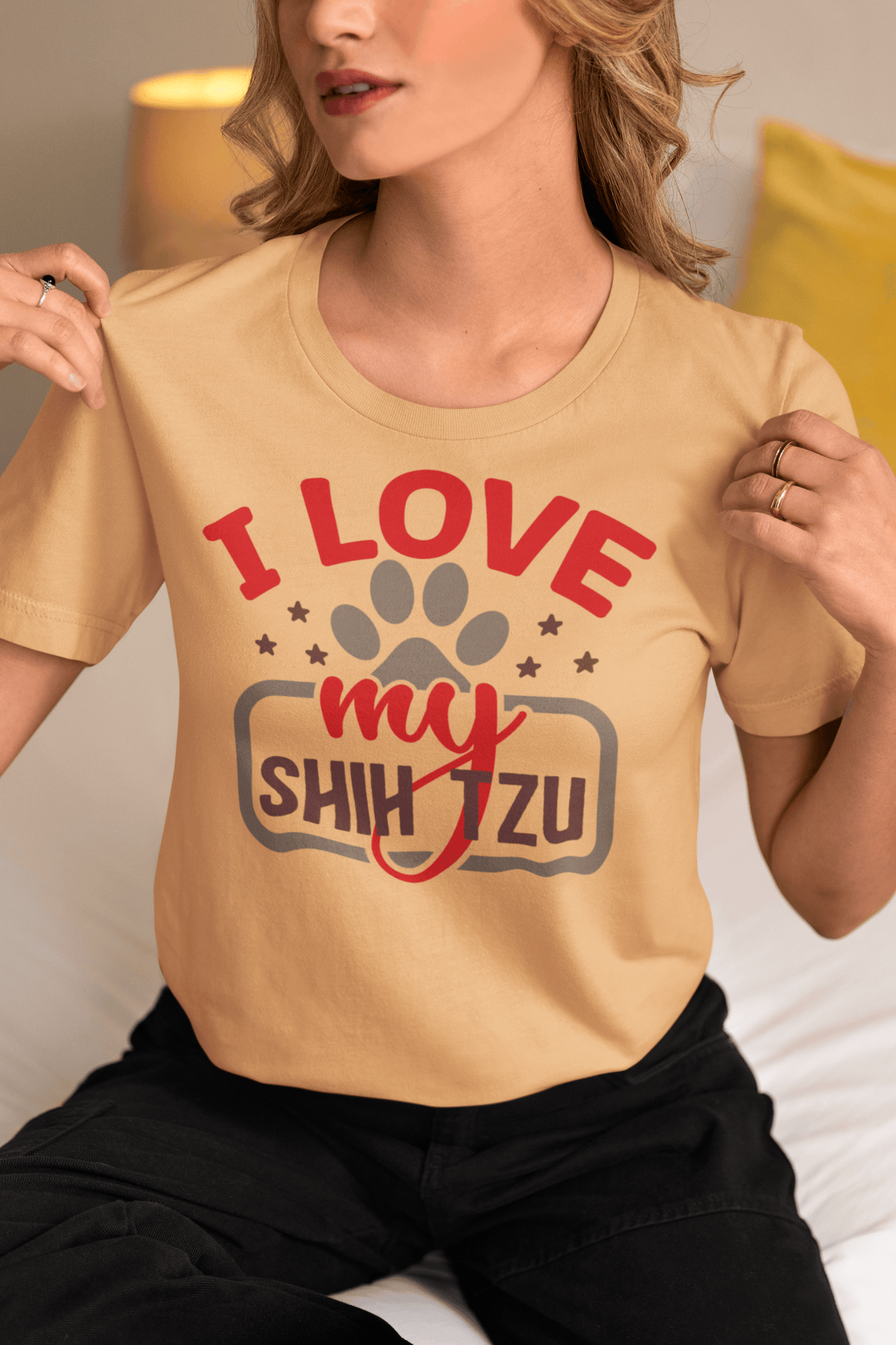 I Love My Shih Tzu with Paw T-Shirt - Perfect for Shih Tzu Dog Lovers - Shih Tzu Gifts