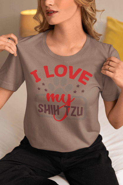 I Love My Shih Tzu with Paw T-Shirt - Perfect for Shih Tzu Dog Lovers - Shih Tzu Gifts