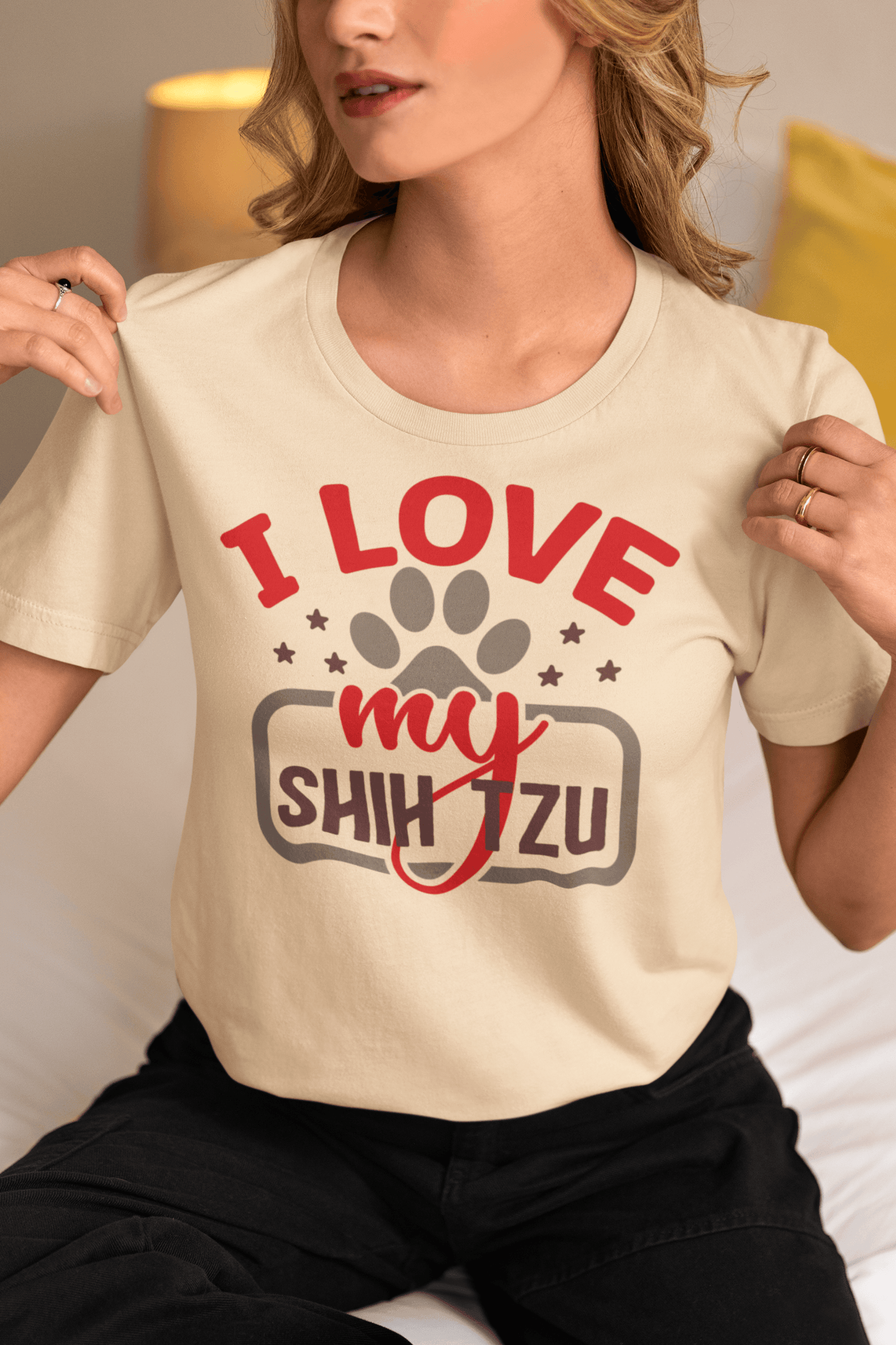 I Love My Shih Tzu with Paw T-Shirt - Perfect for Shih Tzu Dog Lovers - Shih Tzu Gifts