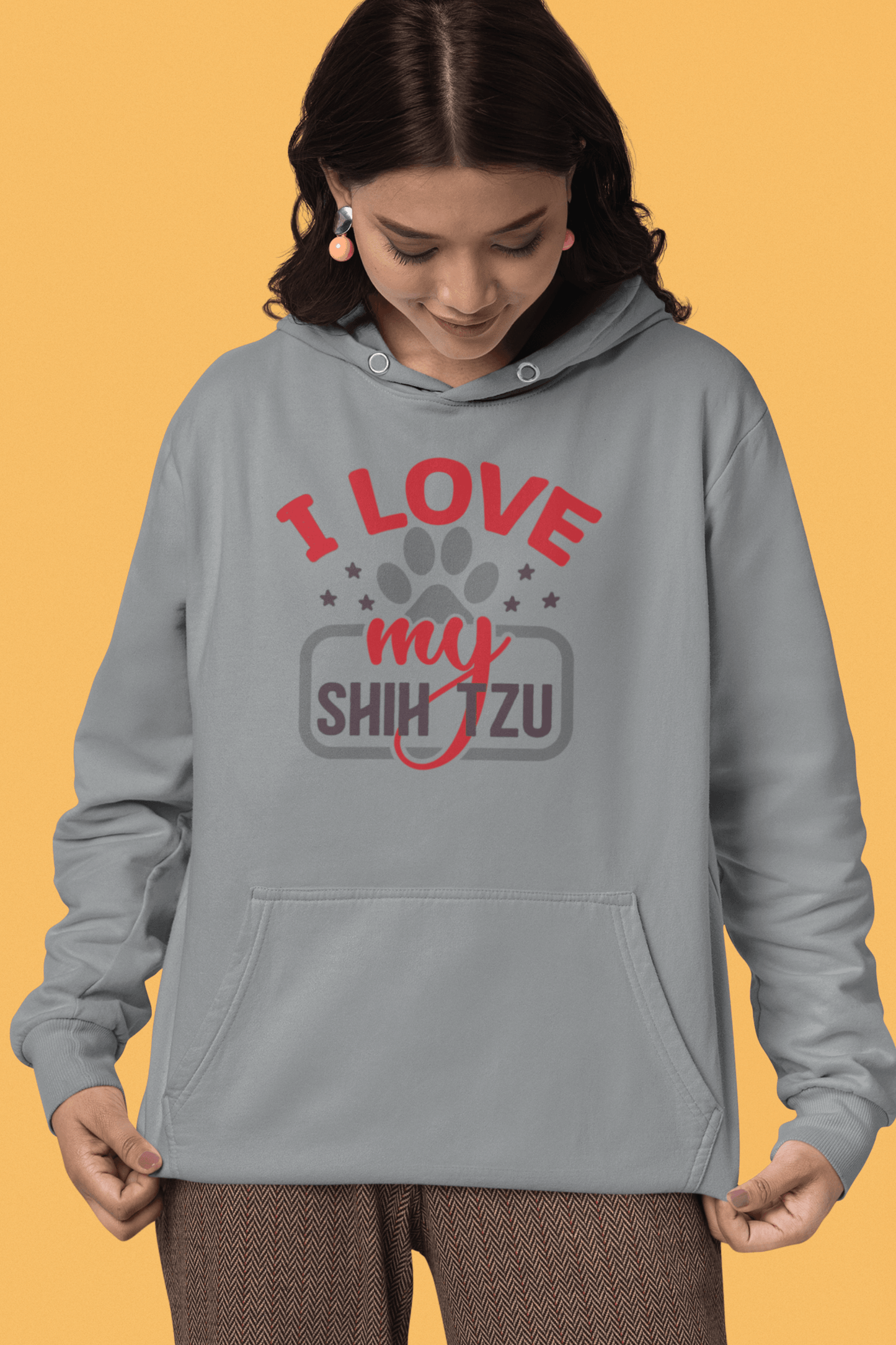 I Love My Shih Tzu Hooded Sweatshirt - Shih Tzu Gifts