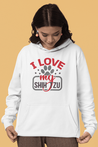 I Love My Shih Tzu Hooded Sweatshirt - Shih Tzu Gifts