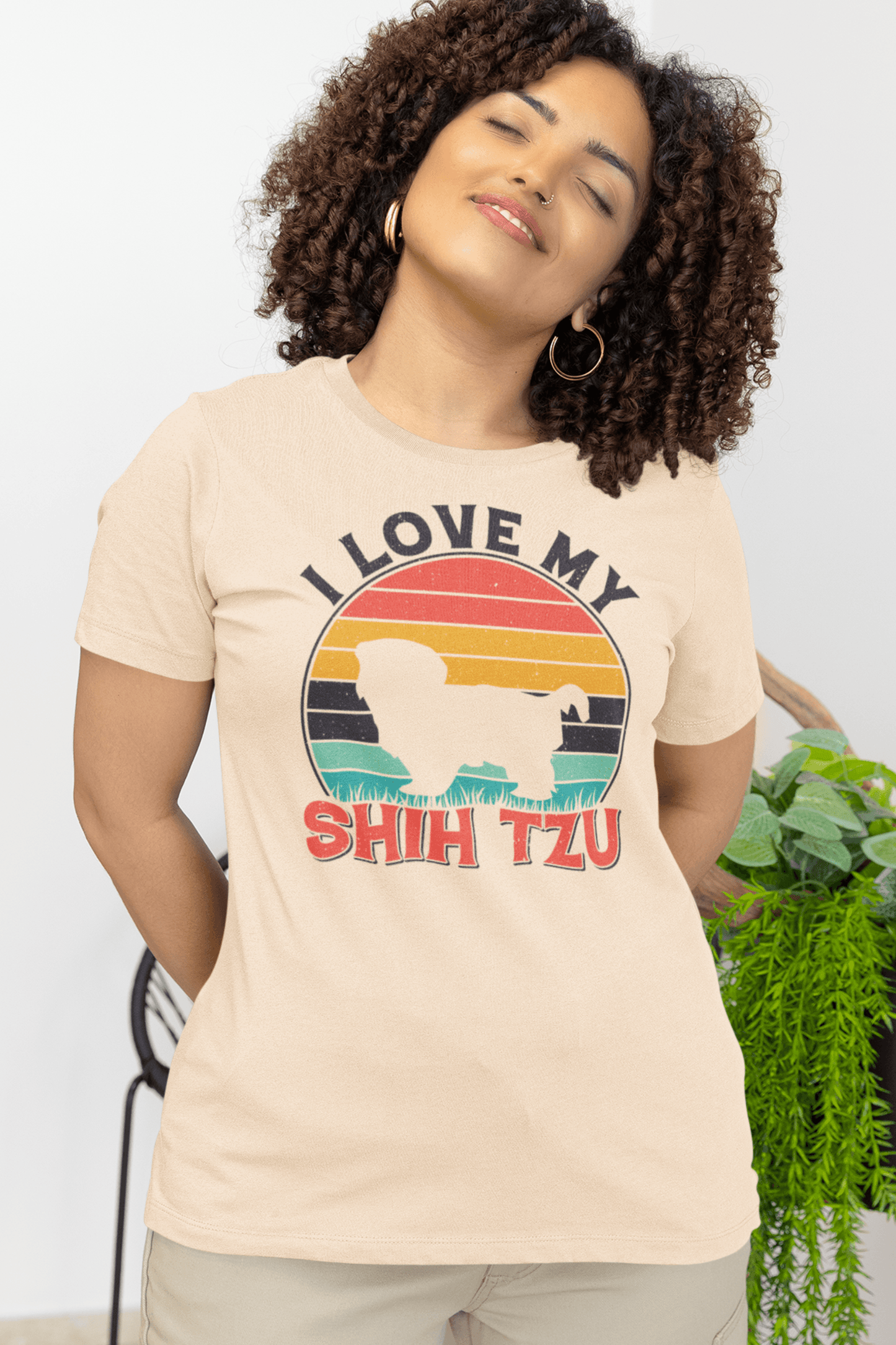 I Love My Shih Tzu with Rainbow T-Shirt - Perfect for Shih Tzu Lovers - Shih Tzu Gifts